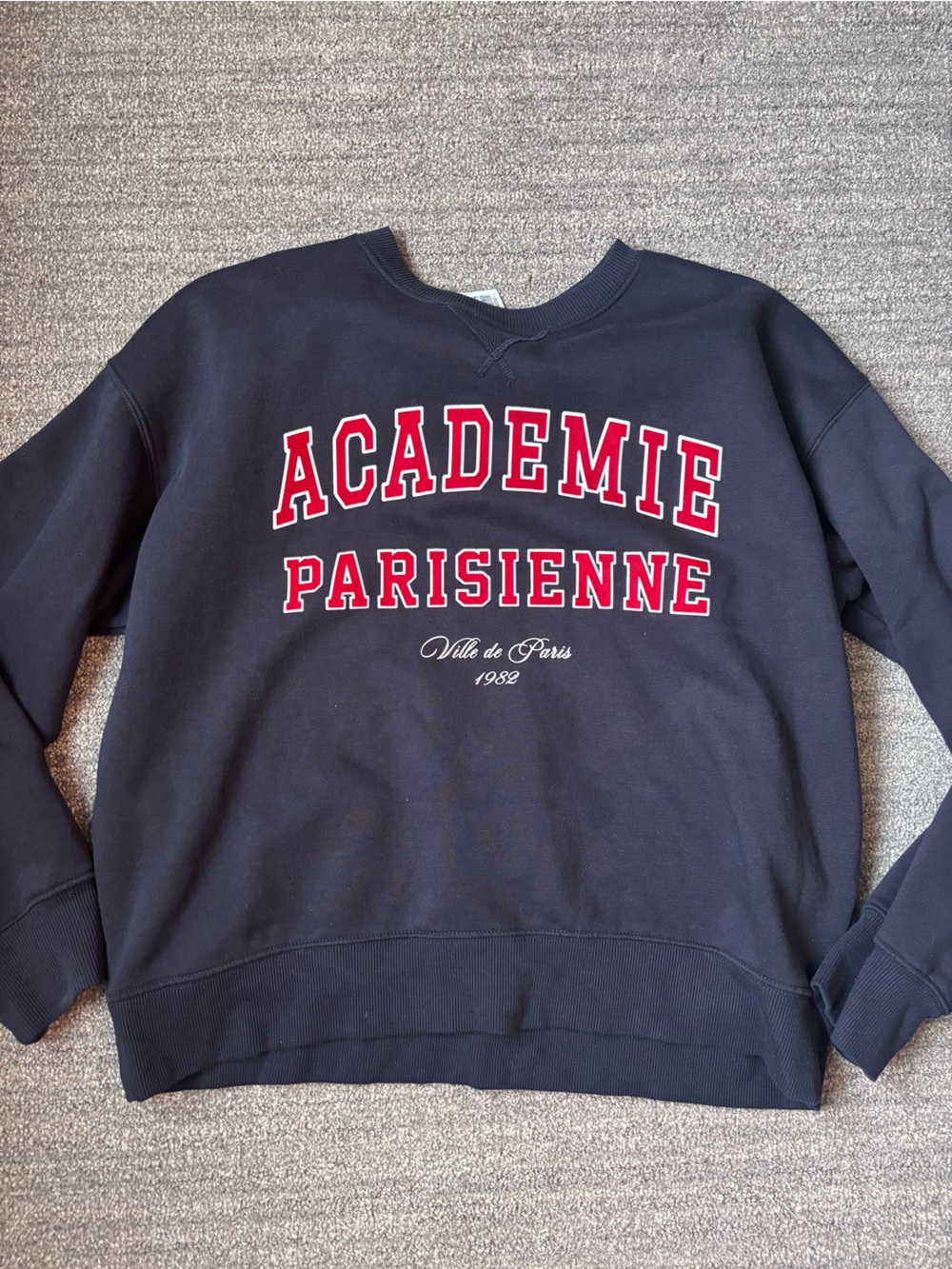 Academie Parisienne Navy Sweatshirt with Red Logo